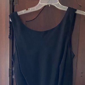 BLACK SCALLOPED COCKTAIL DRESS